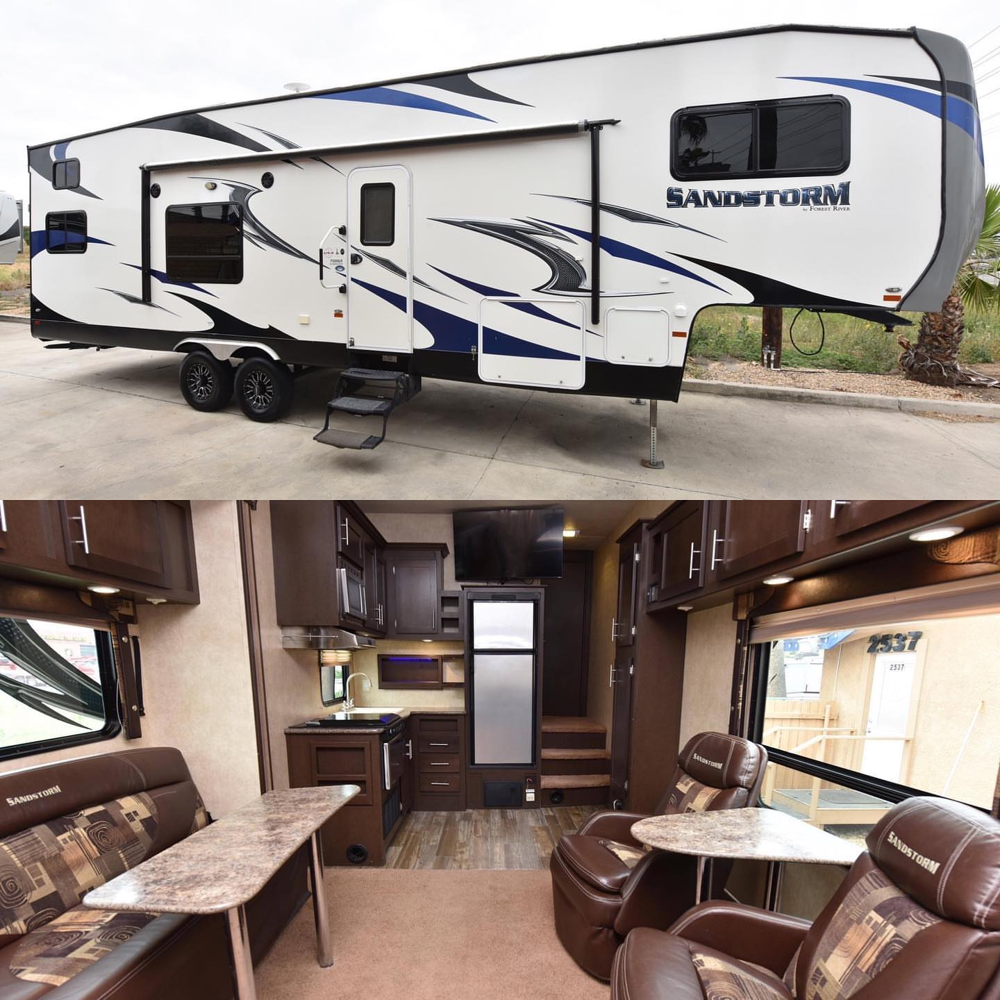 Read more about the article 2015 Forest River Sandstorm F335GSLR Fifthwheel